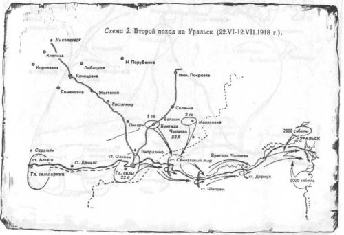 Второй поход на Уральск (22 июня - 12 июля 1918 г.)